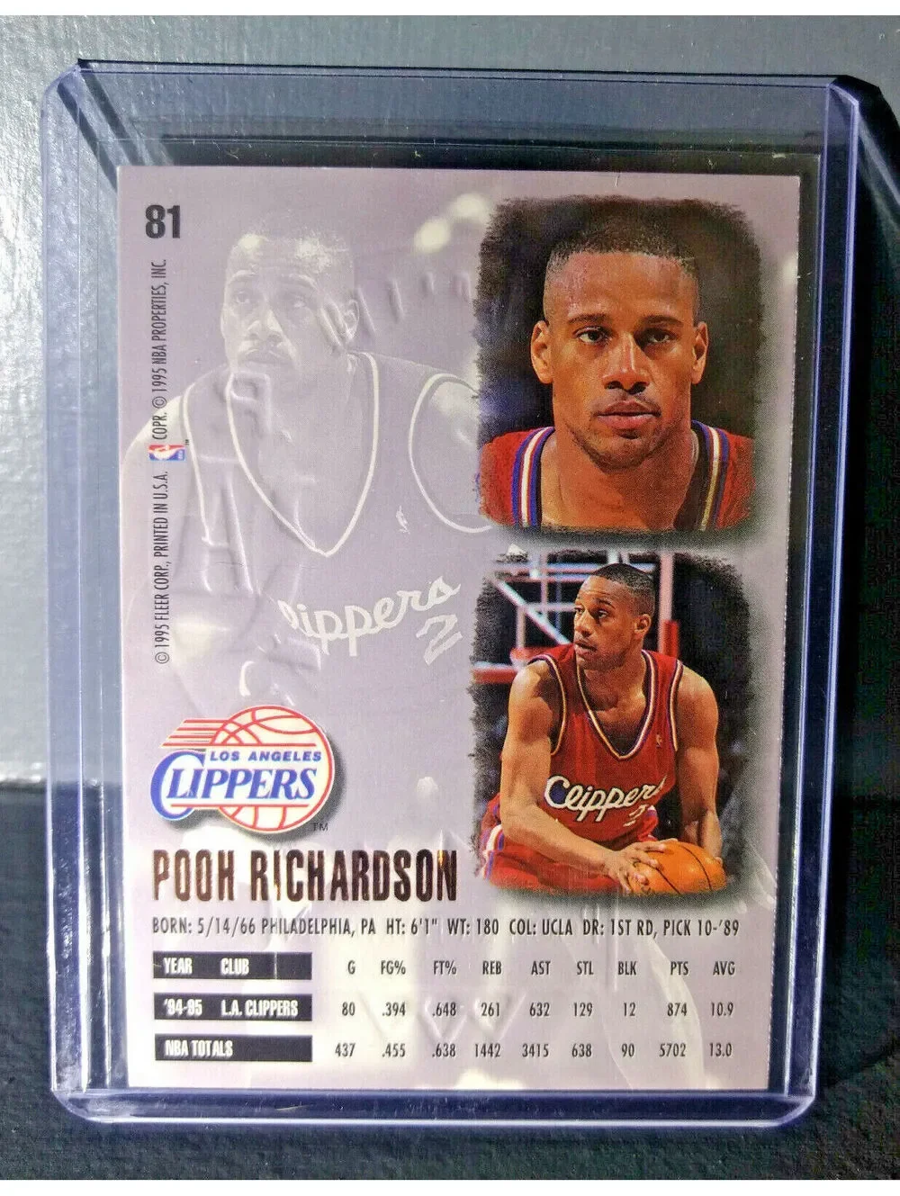 1995-96 Pooh Richardson Fleer Ultra Gold Medallion #81 Basketball Card